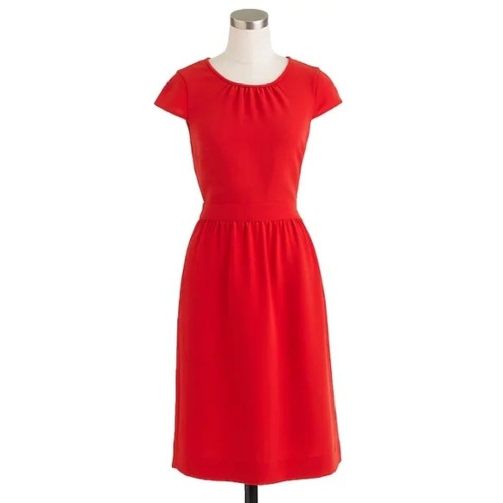 J. Crew Crepe cap-sleeve dress 00